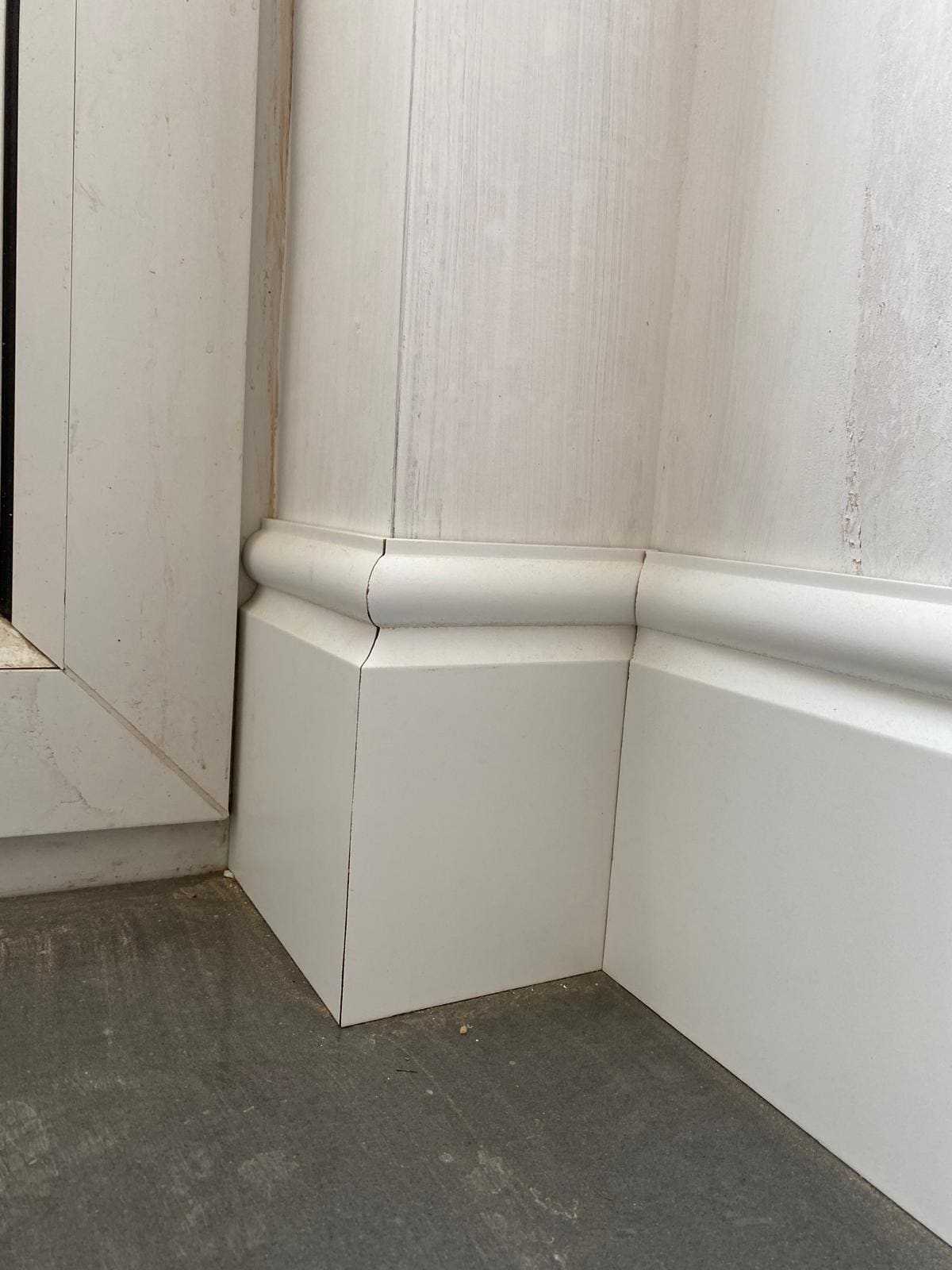 A mitred external corner